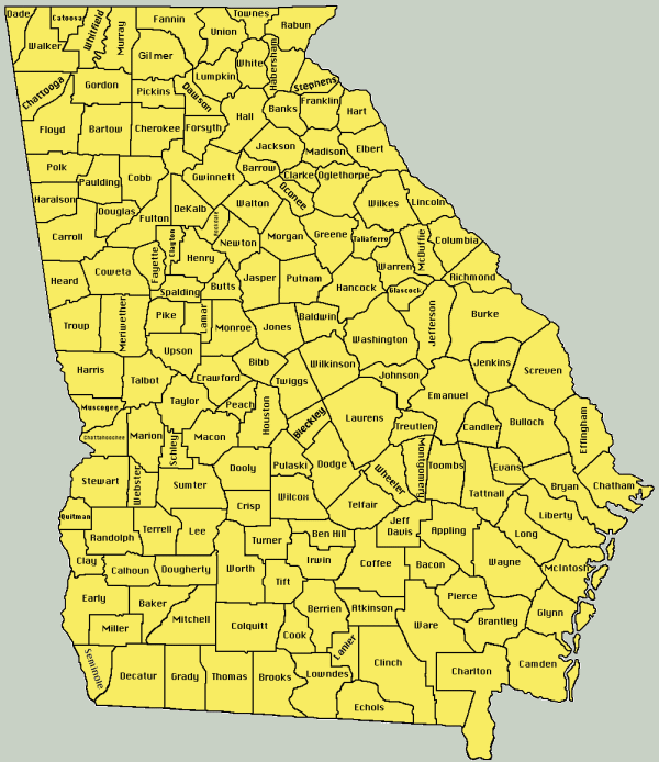 State Of Georgia County Map Georgia Dot Releases The 2019-2020 State Map - Allongeorgia