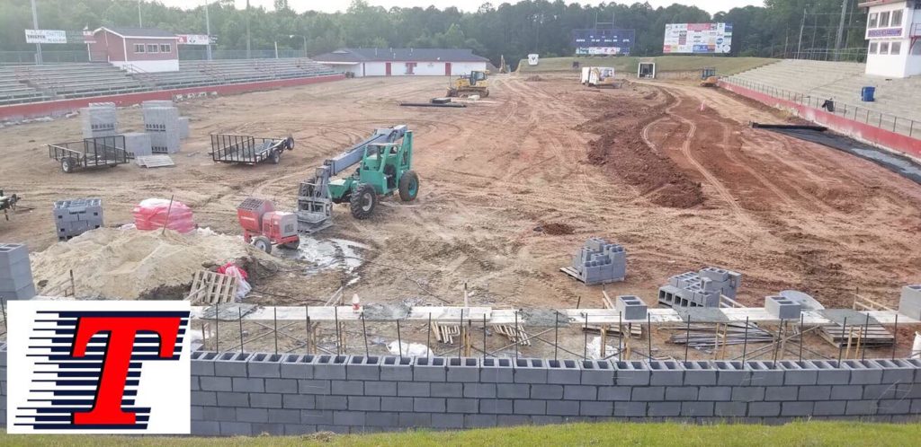 toombs field under construction