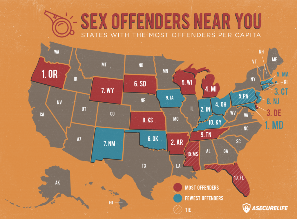 Map Monday States With The Most Sex Offenders Per Capita Allongeorgia 6377