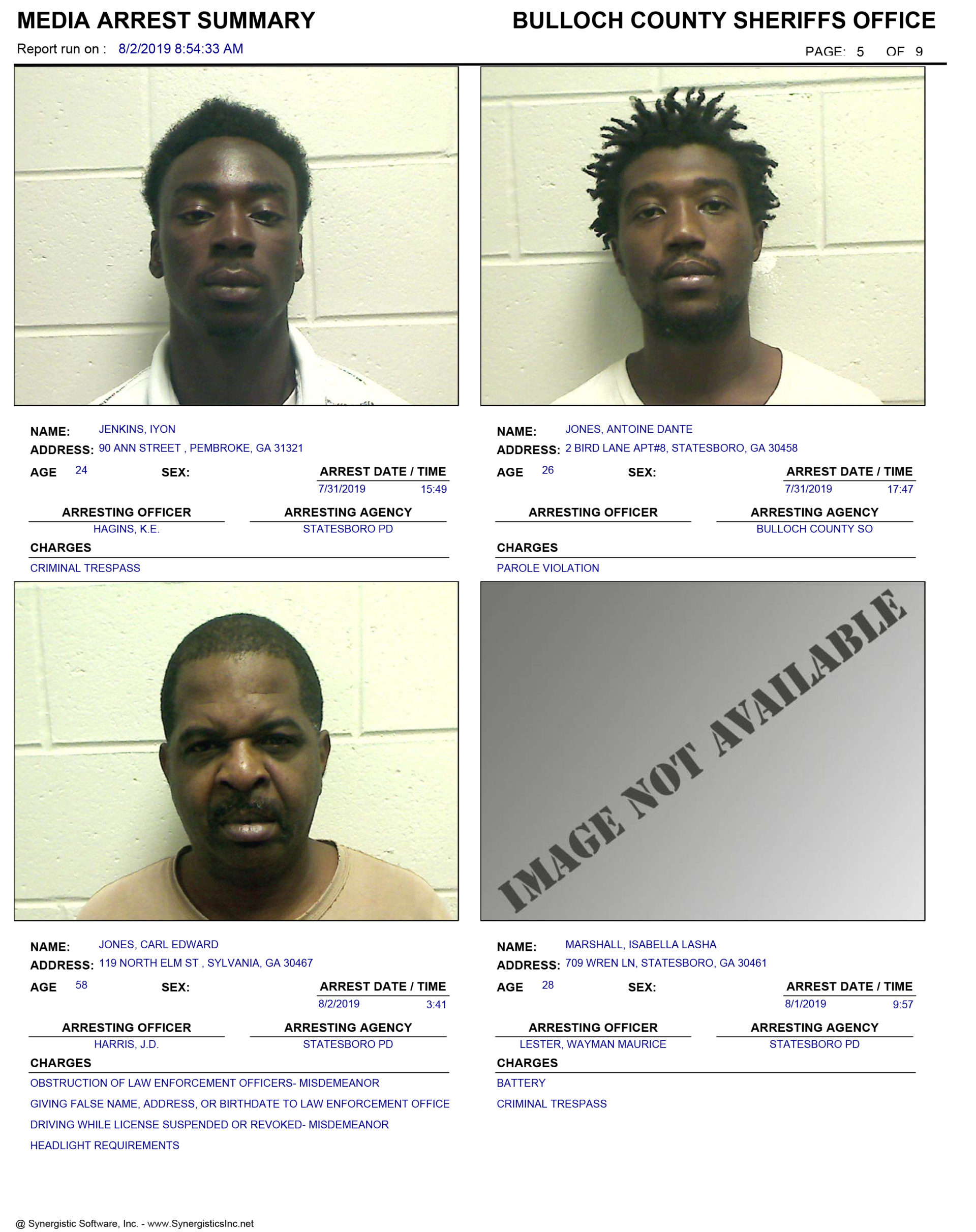 Bulloch County Ga Arrests - 0oum768