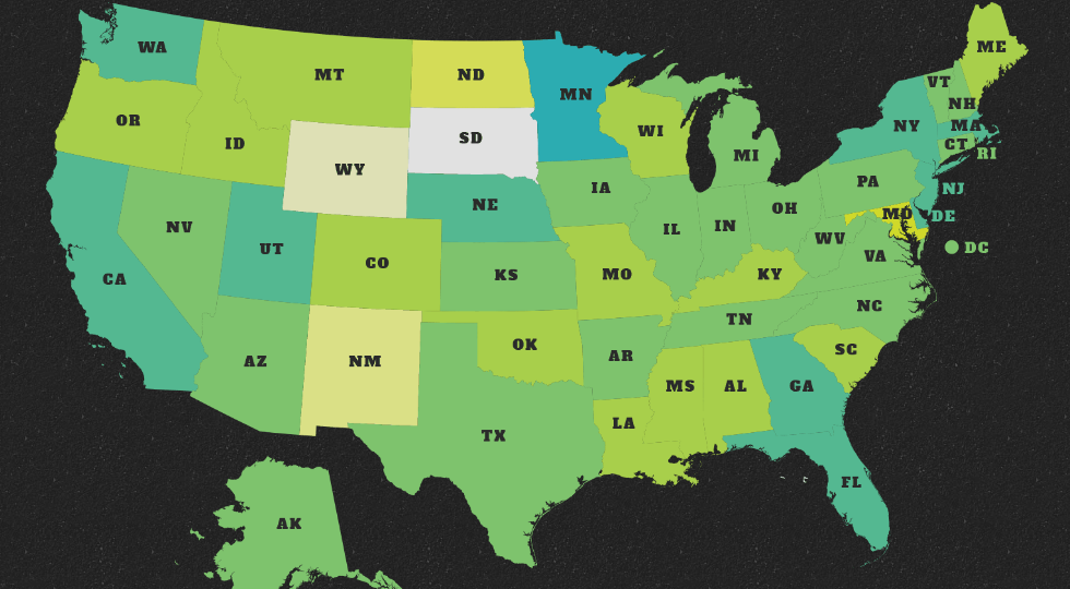 DUI laws by state map
