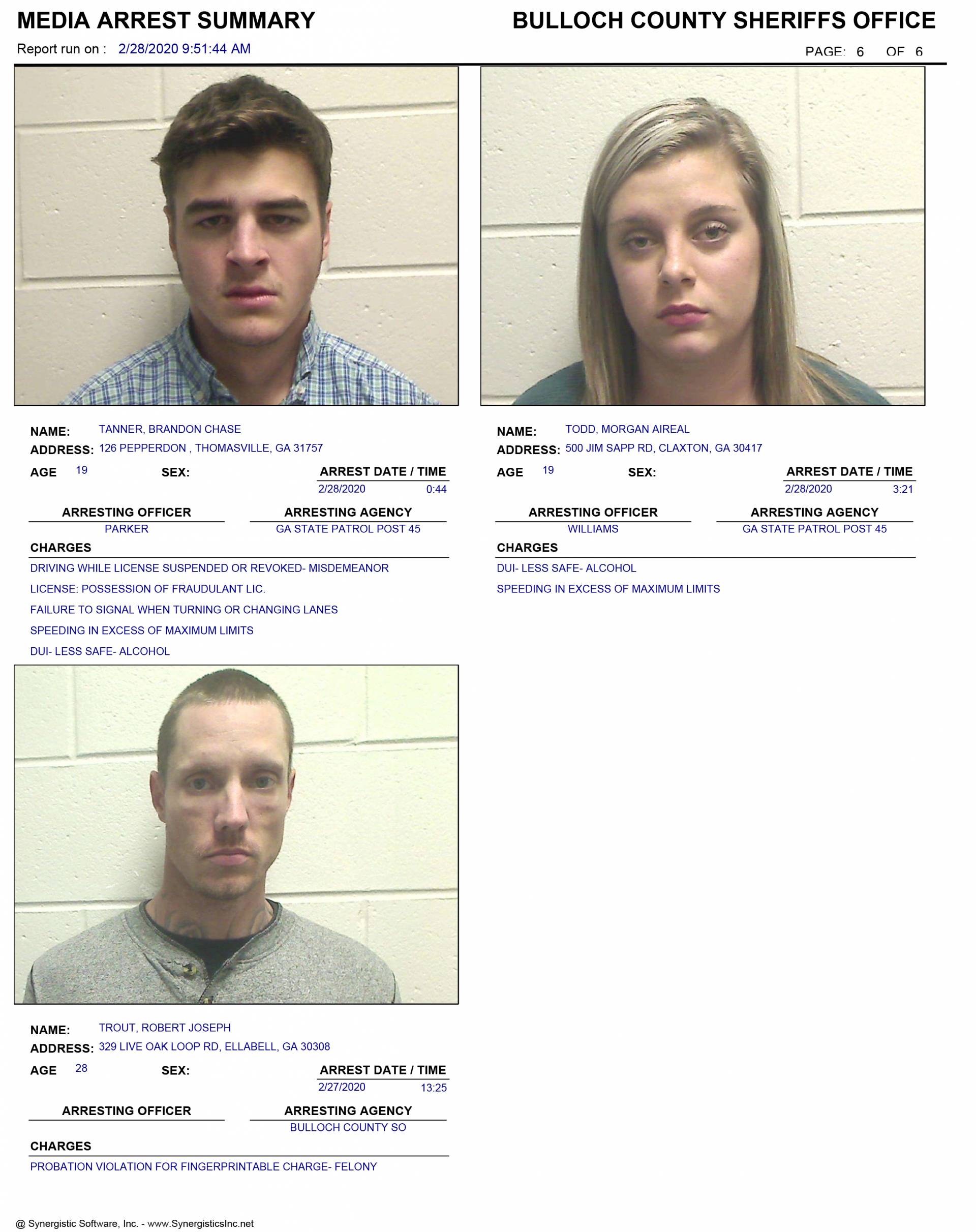 Bulloch County Mugshots 2025