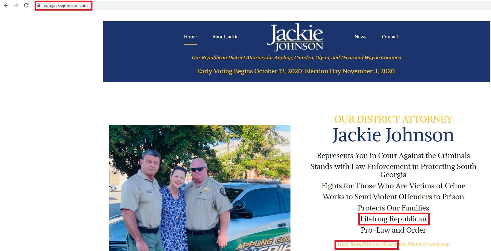 jackie johnson website homepage