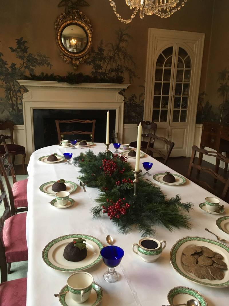 Oak Hill Dining Room- Victorian Christmas Tour set up
