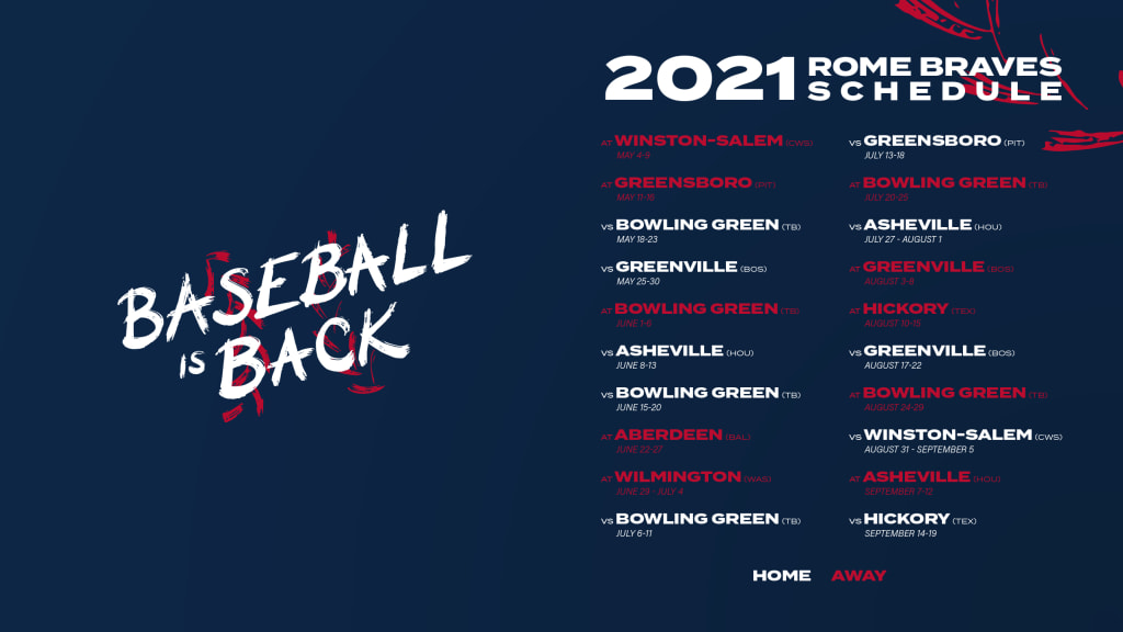 Rome Braves Release 2021 Schedule - AllOnGeorgia