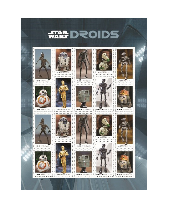 Star Wars Droid Stamps USPS