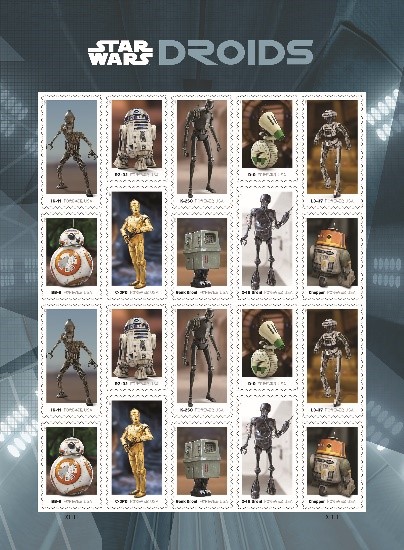Star Wars Droid Stamps usps 2