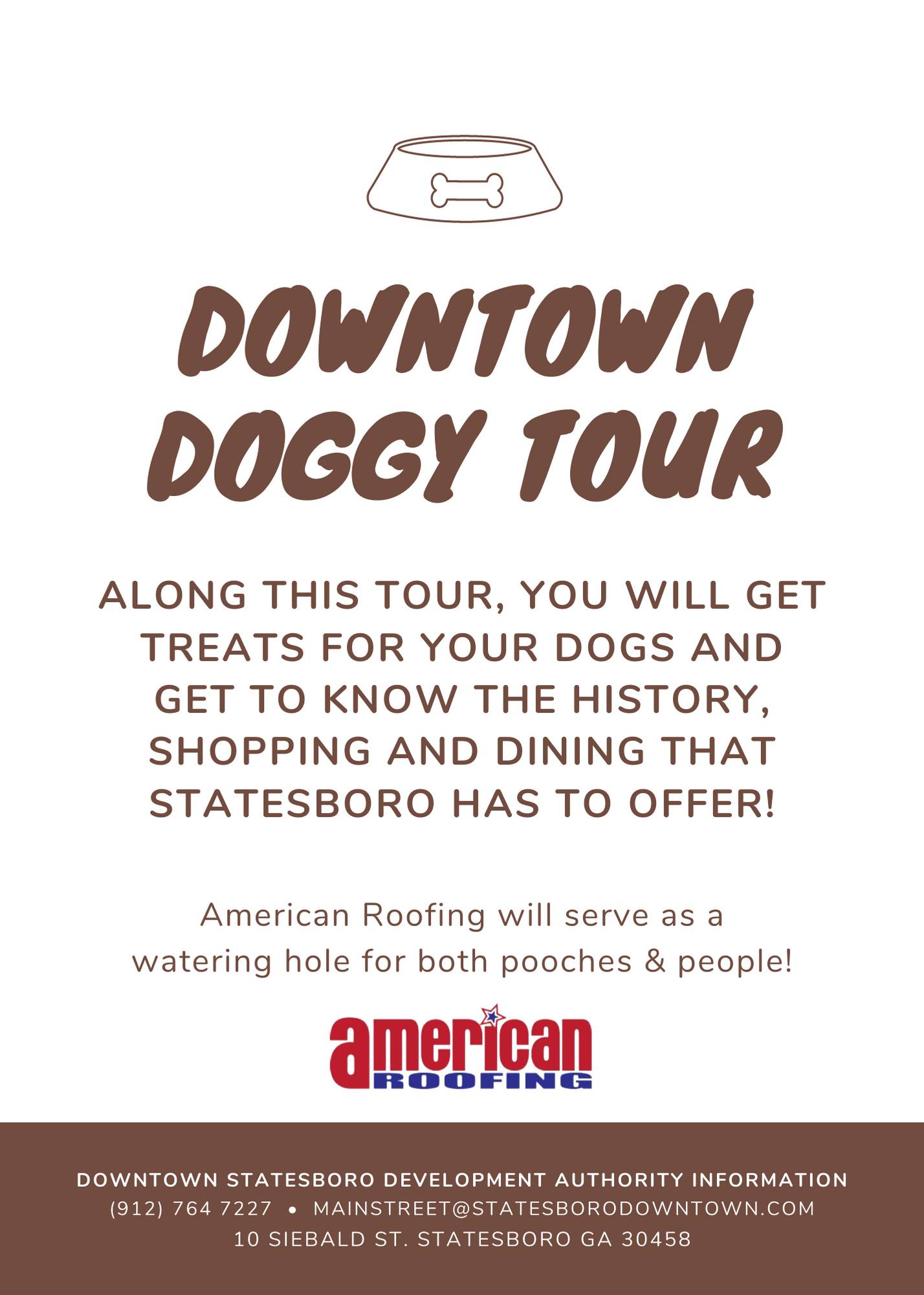 Statesboro Downtown doggy walking tour