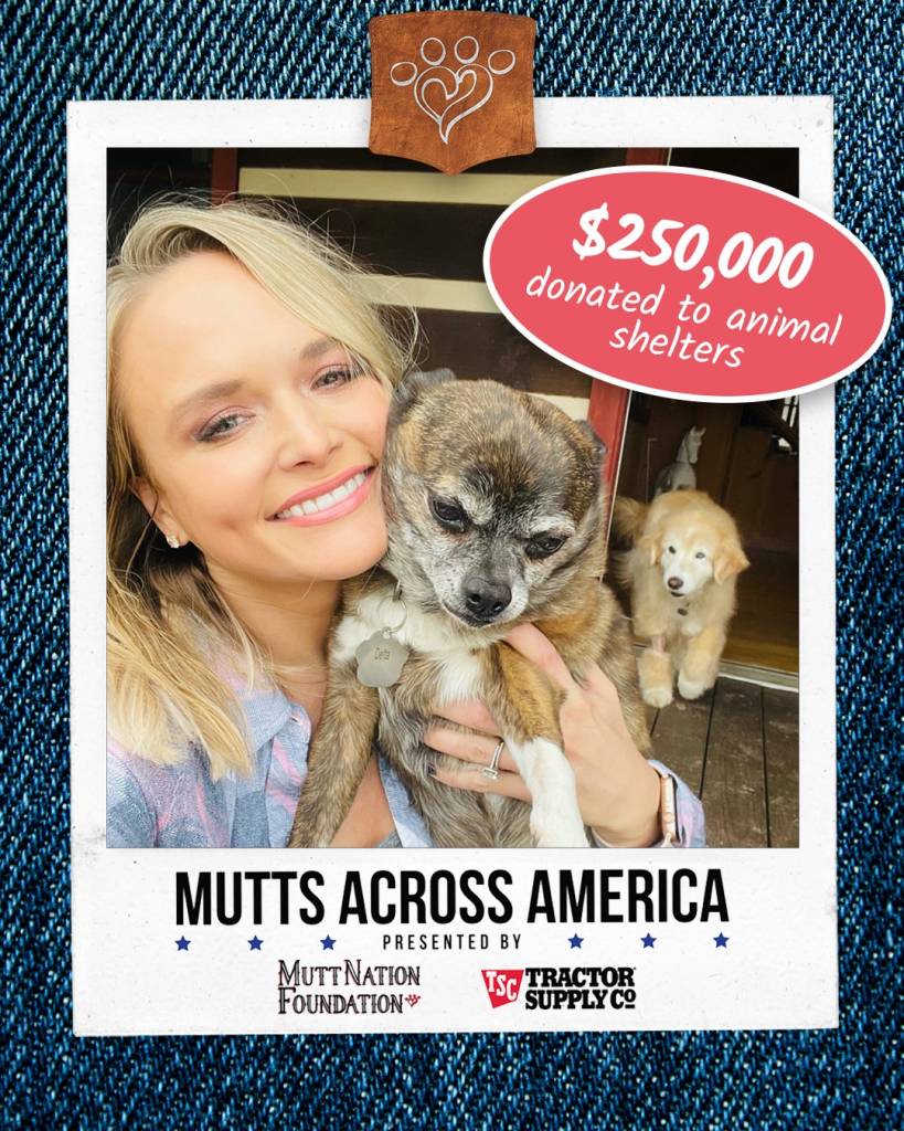 Miranda Lambert’s MuttNation and Tractor Supply Co. Donate 250,000 to