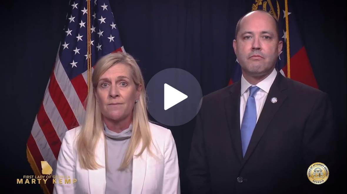 First Lady Marty Kemp & AG Chris Carr Release New PSA on The Survivors First Act