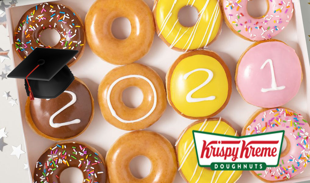 krispy kreme 2021 seniors graduate dozen doughnuts