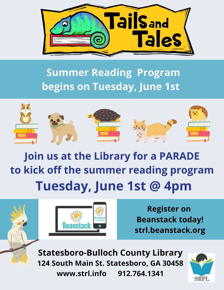statesboro library summer reading parade june 2021 flyer