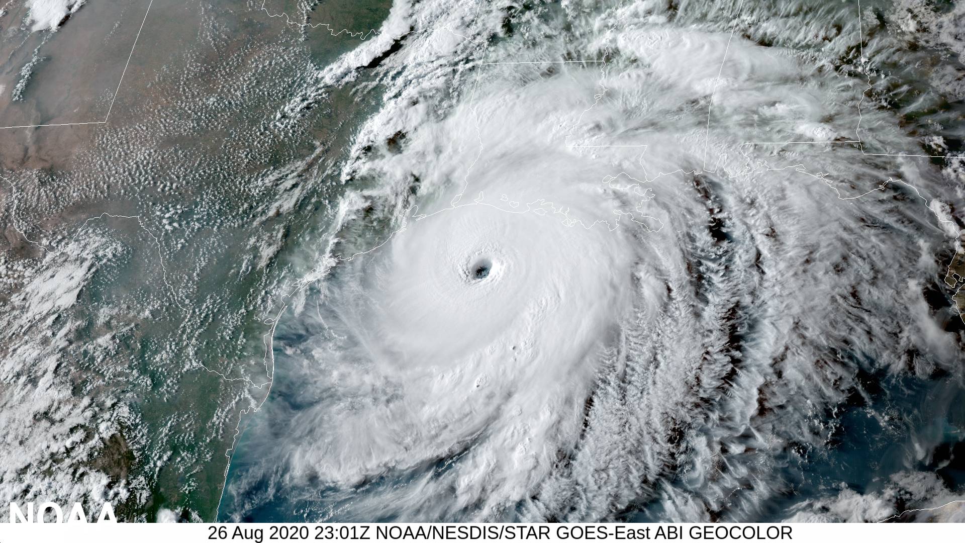 PHOTO-GOES-East-satellite- image-Hurricane-Laura-082620-approaching-Gulf-Coast NOAA