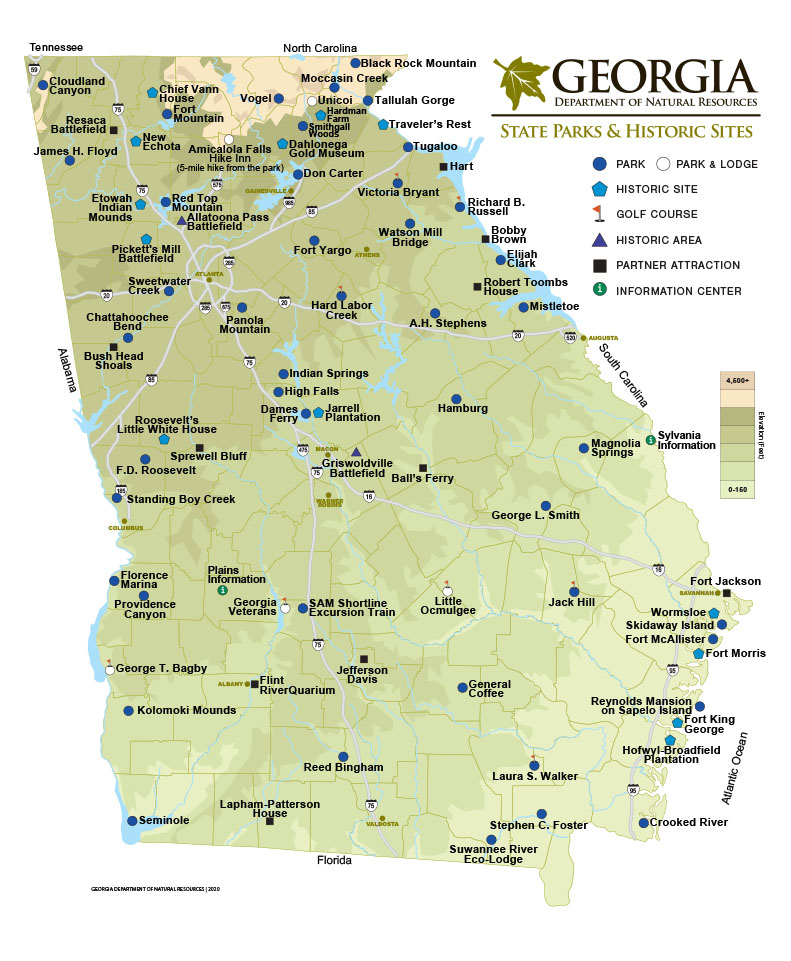 ga state parks map