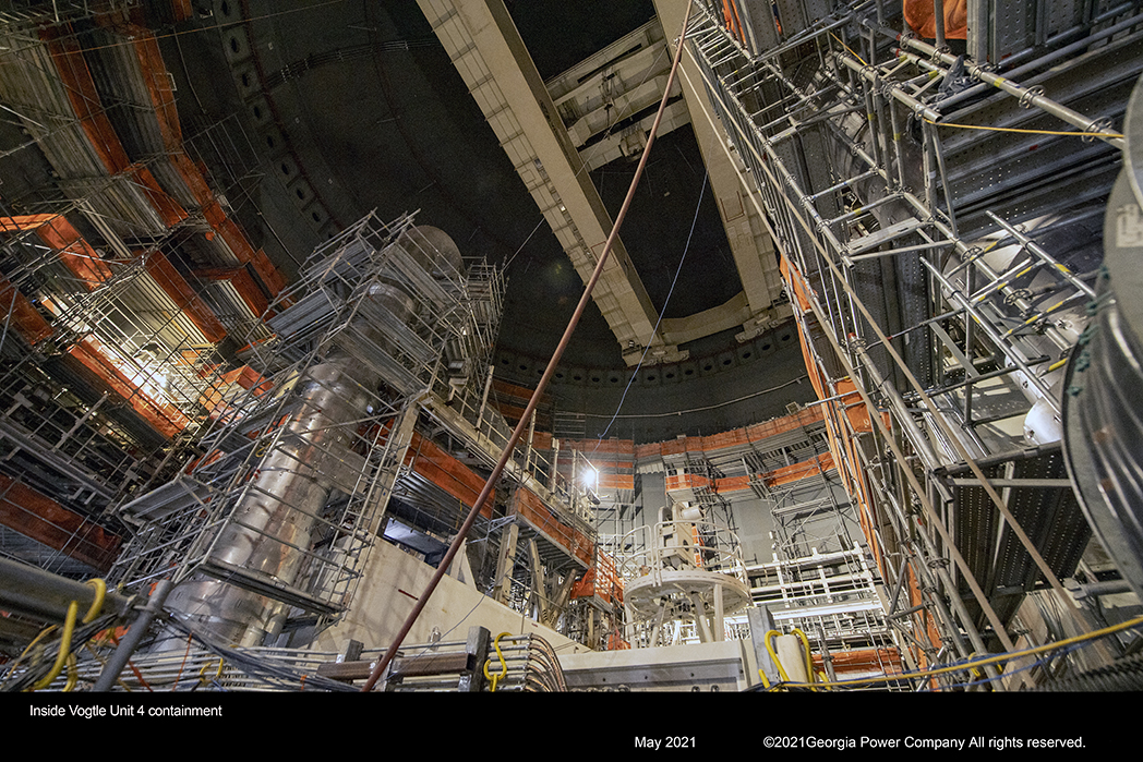 vogtle inside unit 4 containment ga power may 2021