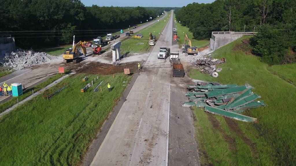 GDOT Crews Continue Work from Bridge Demolition, Expecting One Lane ...