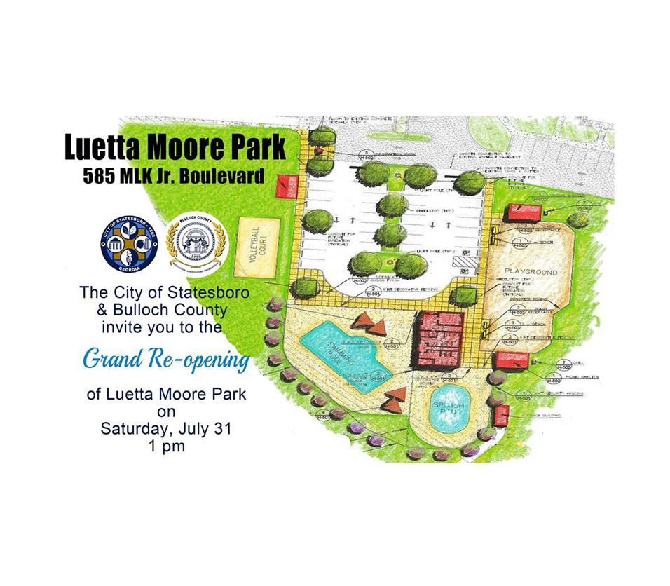 luetta moore park statesboro grand re-opening july 31 2021