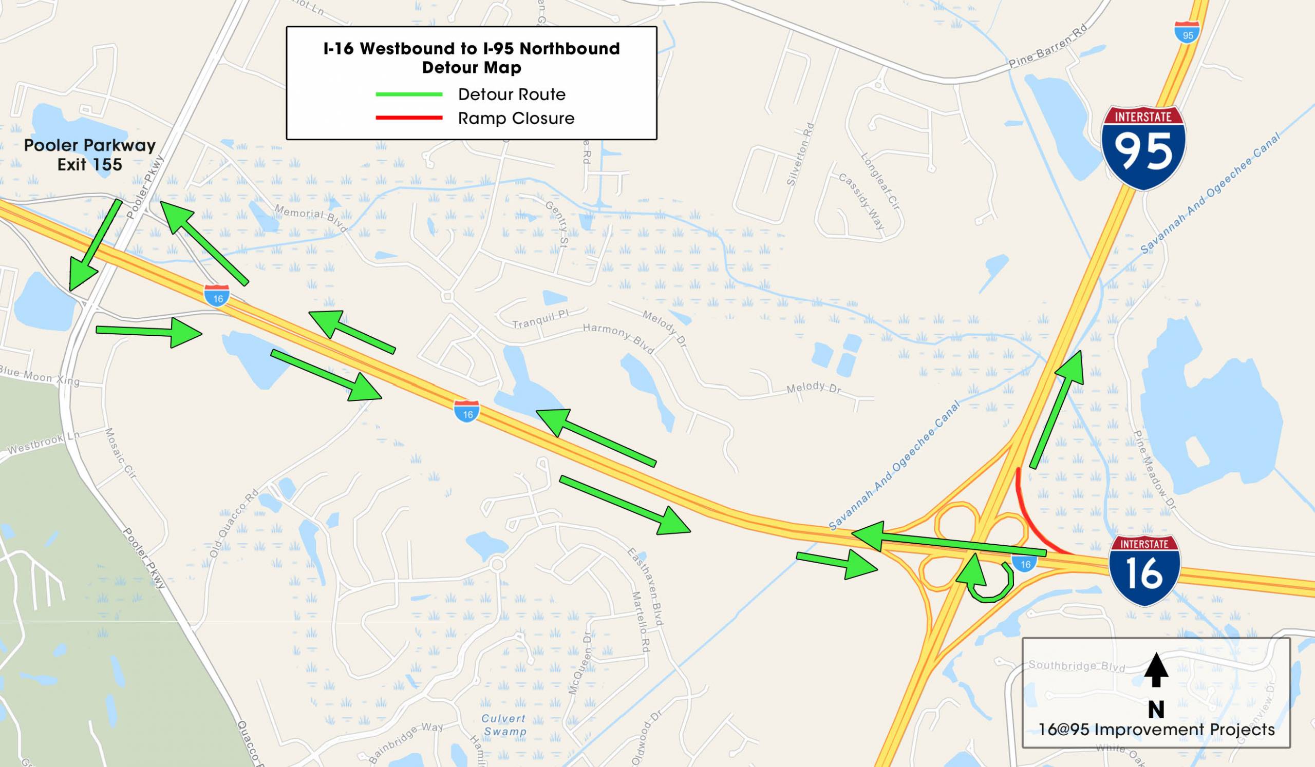 I-16 WB to I-95 NB aug 24