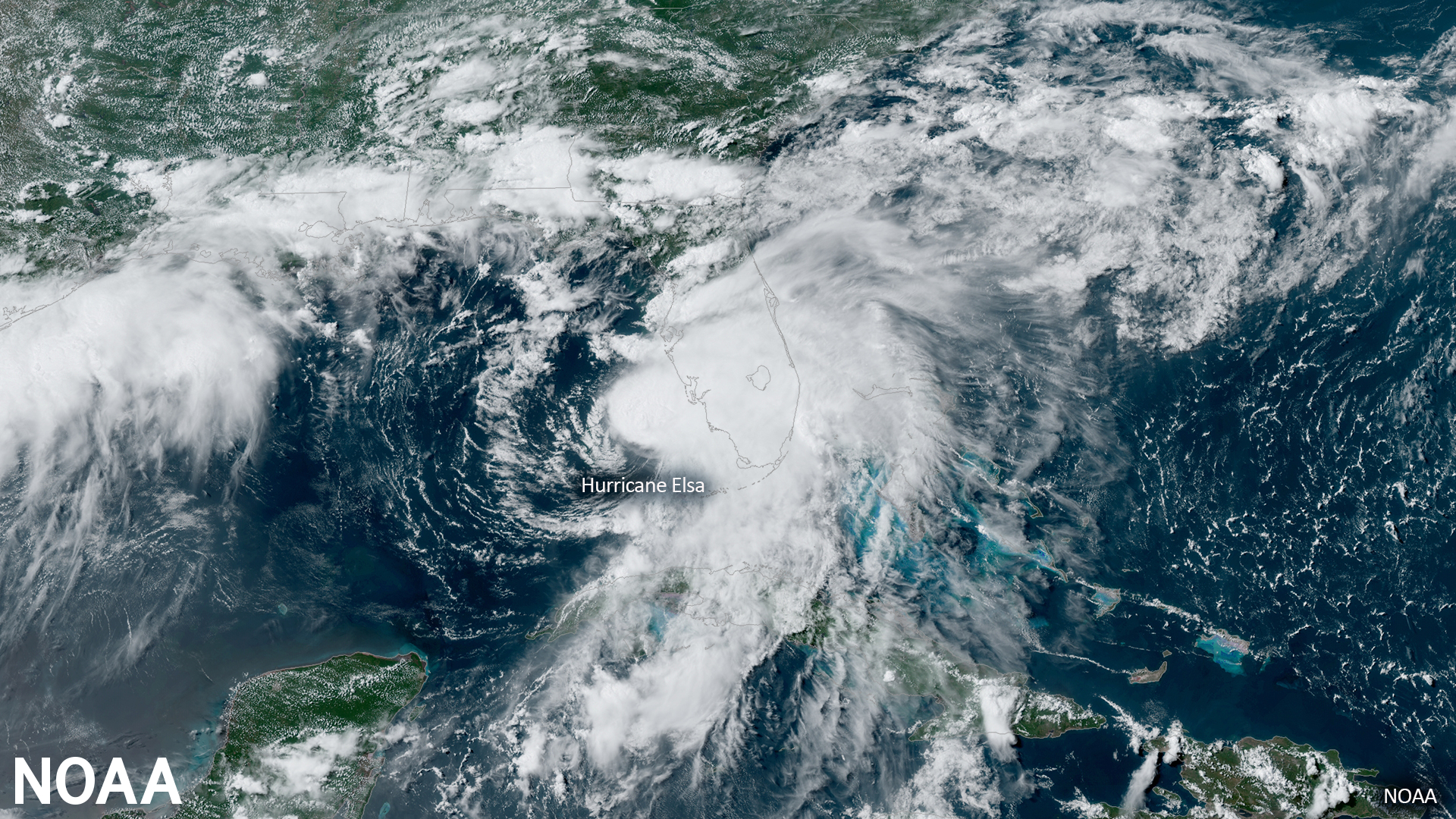 PHOTO-NOAA GOES-16 satellite image of Hurricane Elsa moves up Florida’s west coast_labeled