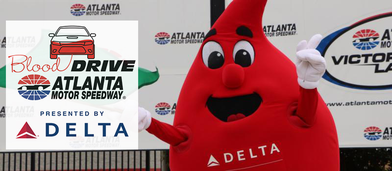 atlanta motor speedway blood drive delta