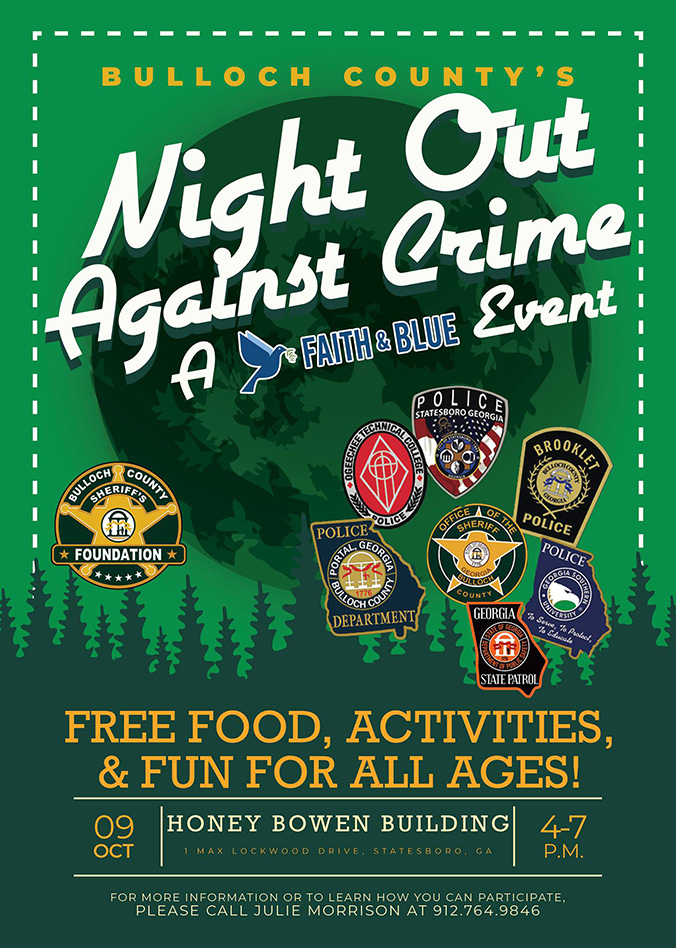 bulloch night out against crime poster 2021