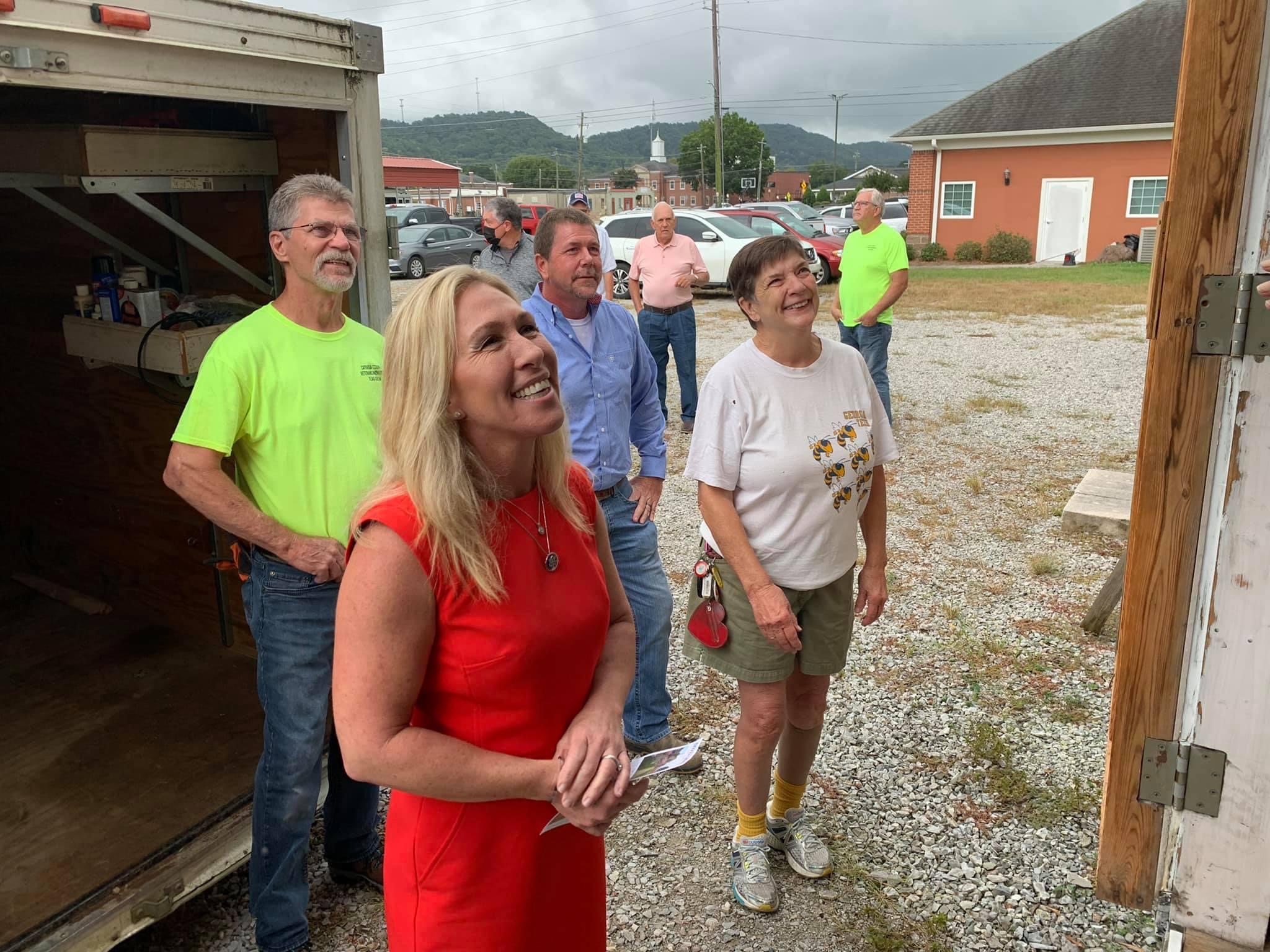 Representative Marjorie Taylor Greene Delivers American Flags To Ringgold Allongeorgia