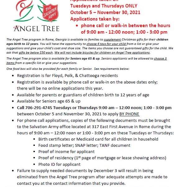 Angel Tree Applications are Open