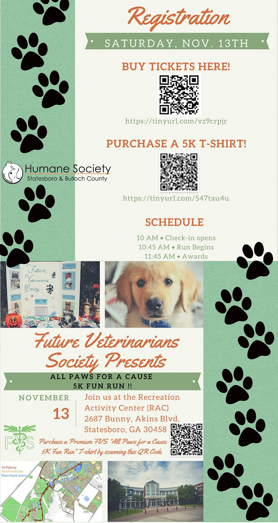 all paws for a cause flyer 11132021