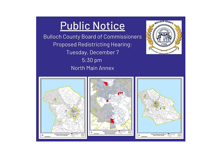 Bulloch County Board of Commissioners to Hold a Public Hearing on
