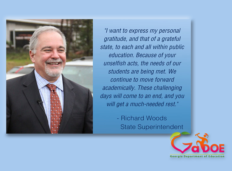 GA School Superintendent Richard Woods' Message of Appreciation of