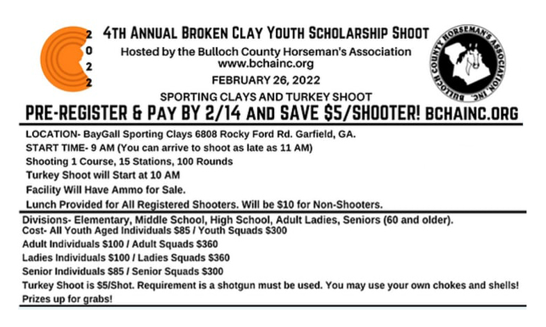 bulloch horsemans assoc youth scholarship shoot flyer 22