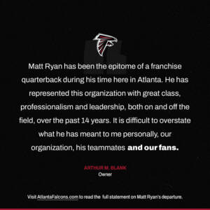 Atlanta Falcons Trade Matt Ryan to Indianapolis Colts After 14 Years as  Starting Quarterback - AllOnGeorgia