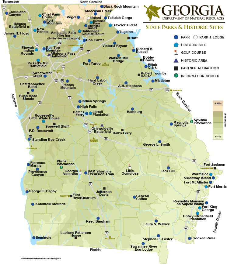 map ga state parks