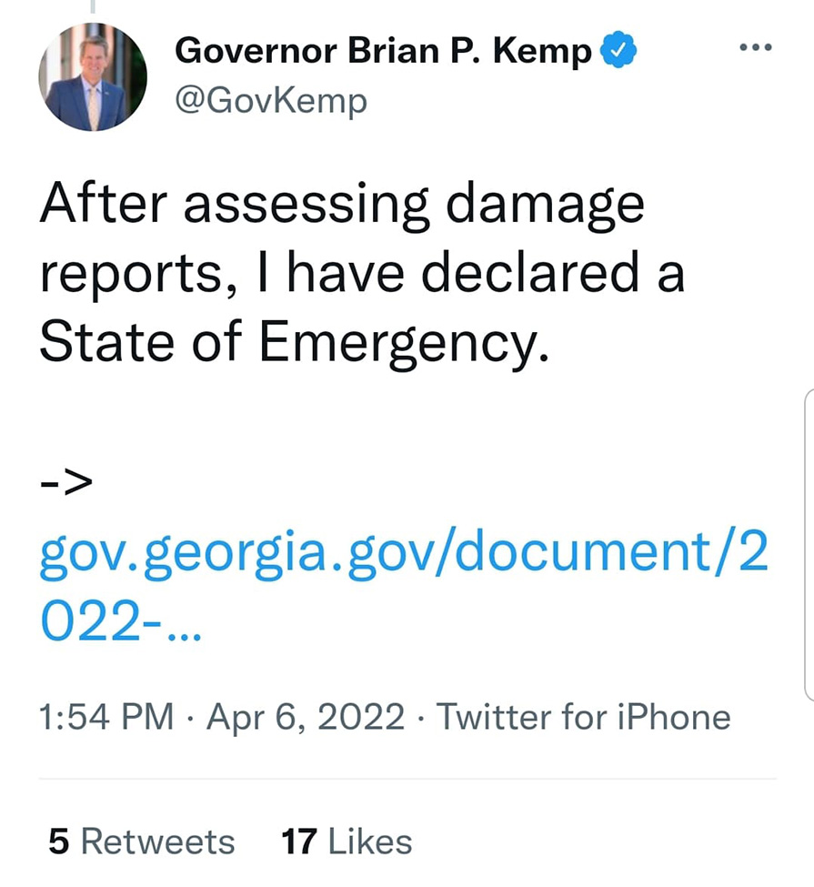kemp bryan county state of emergency 04062022