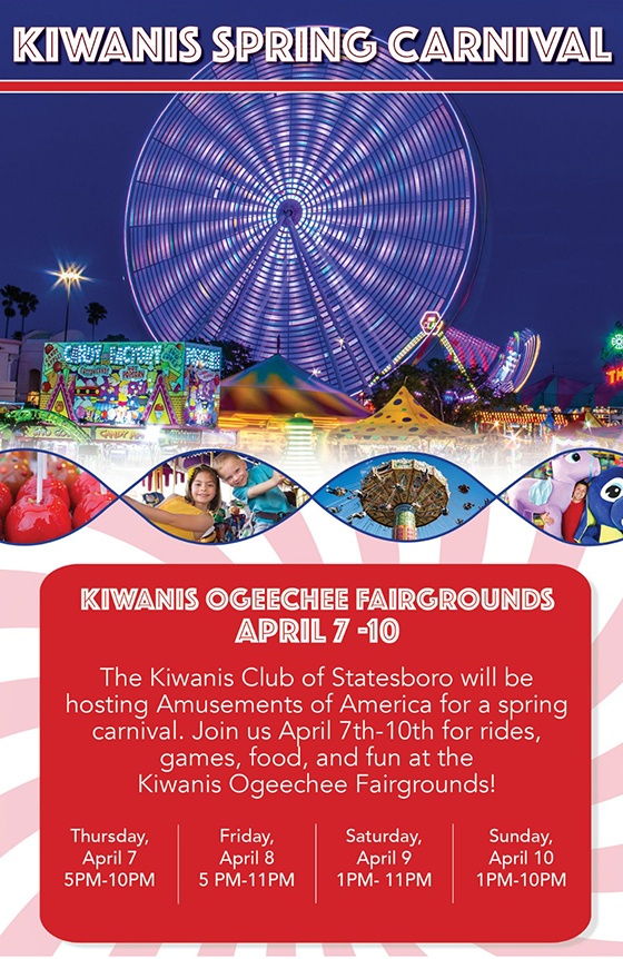 kiwanis spring carnival flyer