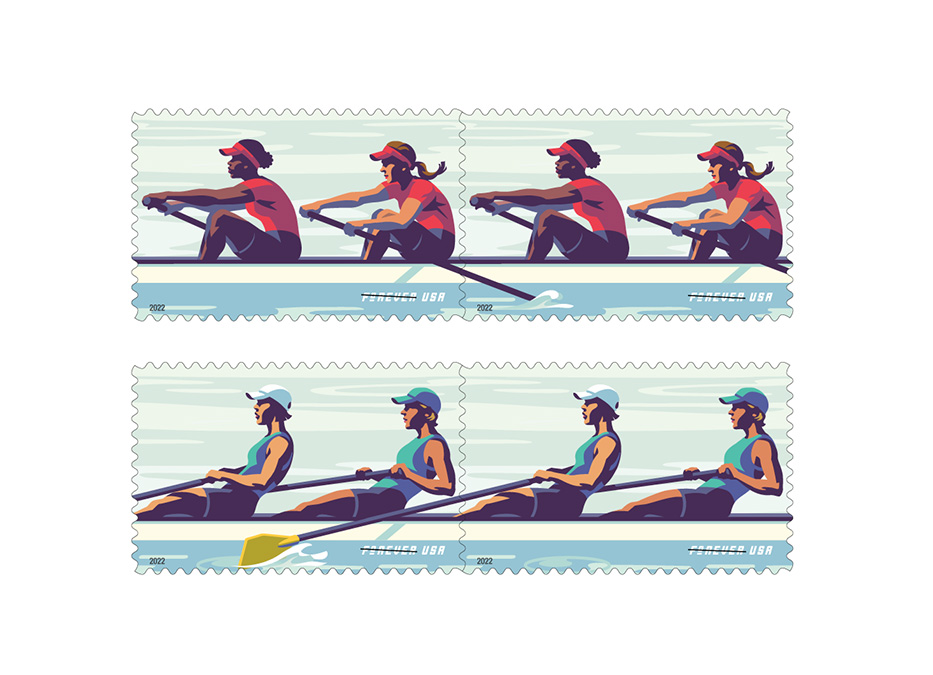 women-rowing-stamp usps