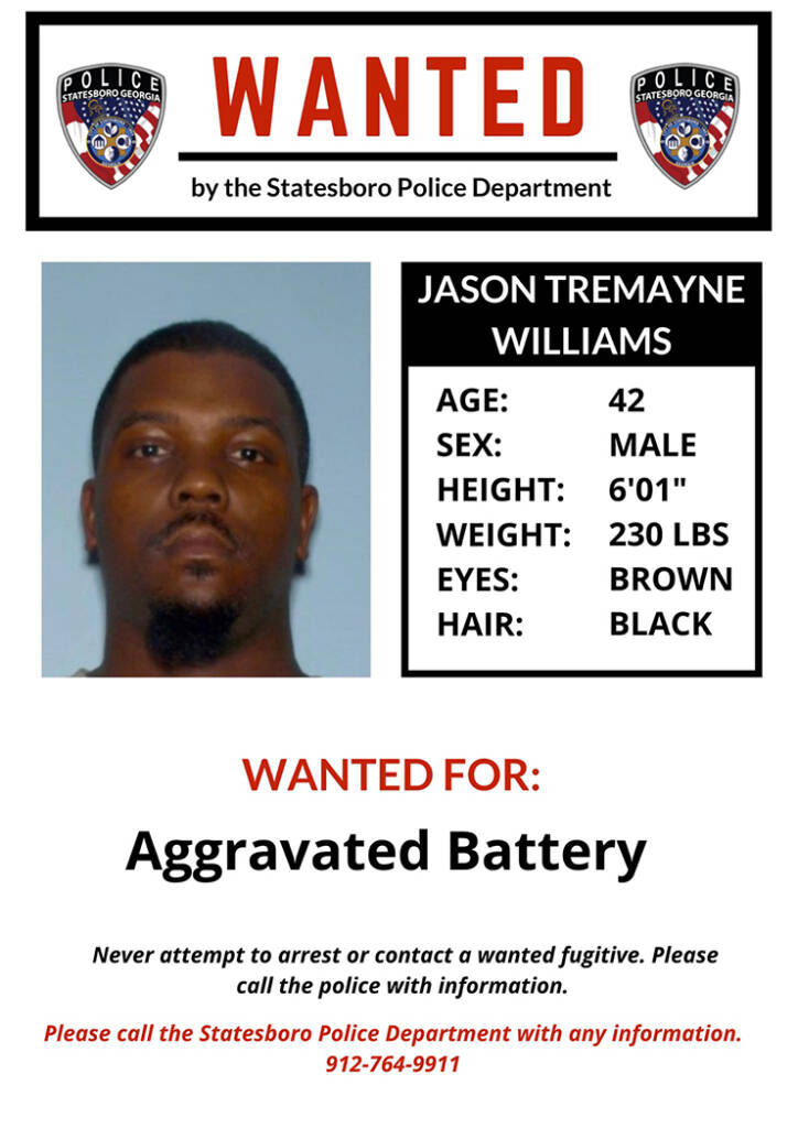 UPDATE: ARRESTED - Statesboro Police Seeking Help Locating Man Wanted ...