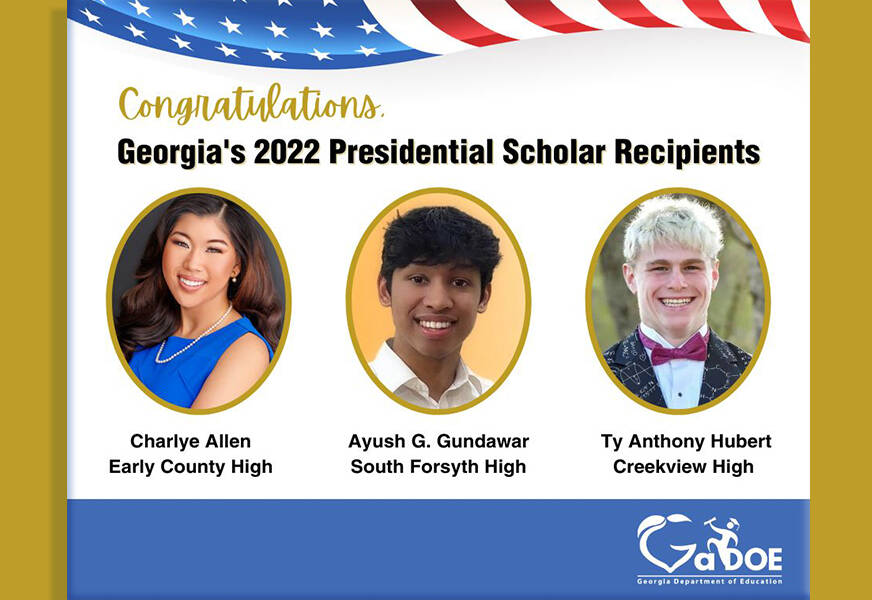 Ga Dept of Education Three Students Recognized as U.S