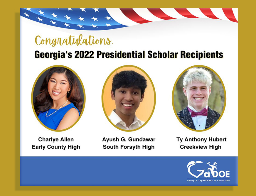 Ga Dept of Education Three Students Recognized as U.S