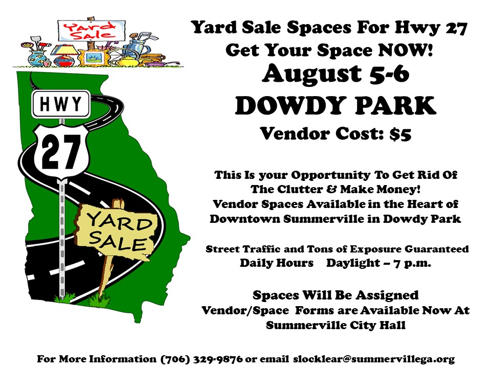 Highway 27 Yard Sale Returns