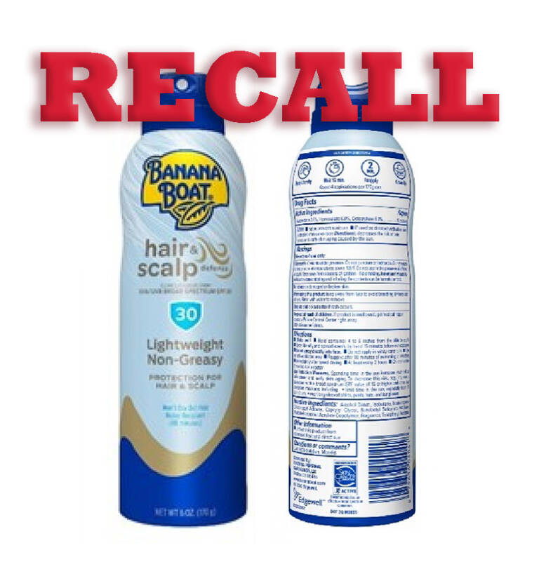 Nationwide Recall of Banana Boat Hair & Scalp Sunscreen Due to the