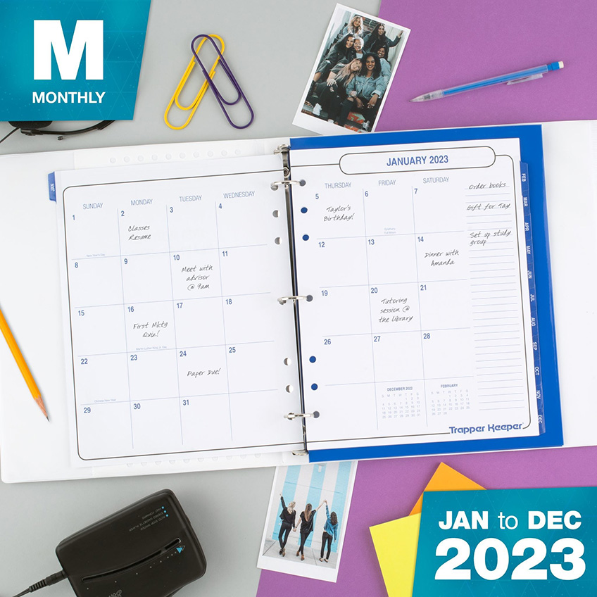 Trapper-Keeper-2023 Monthly Planner
