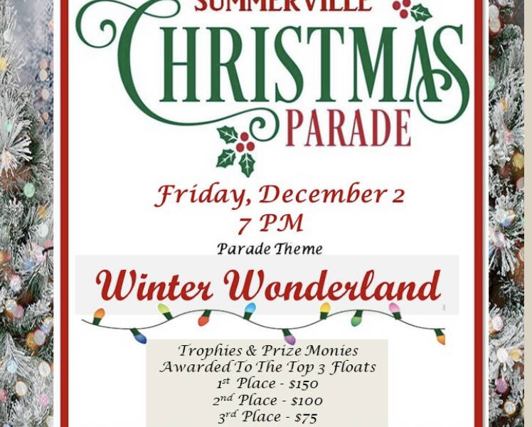 Summerville Christmas Parade to be held December 7