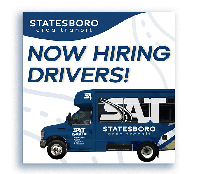 Coastal Regional Commission Now Hiring Bus Drivers for Statesboro Area  Transit - AllOnGeorgia