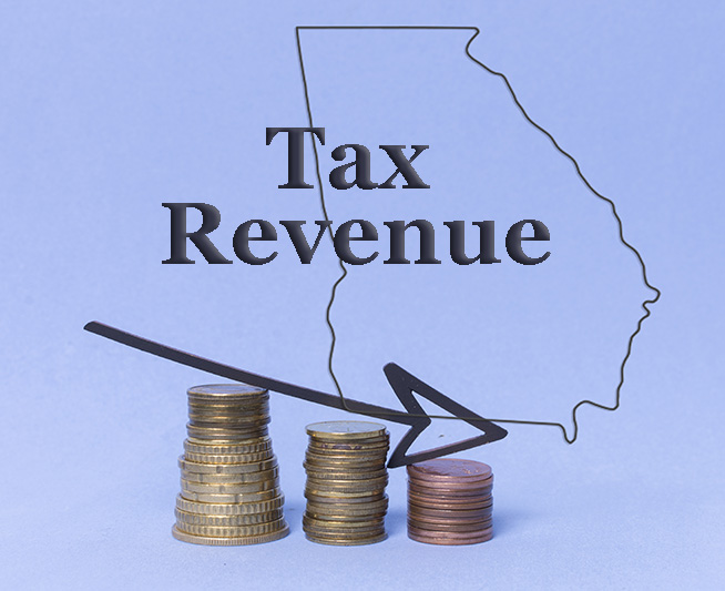 decrease ga tax revenue