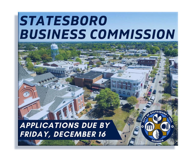 City of Statesboro Now Accepting Applications for Newly Established Statesboro Business Commission