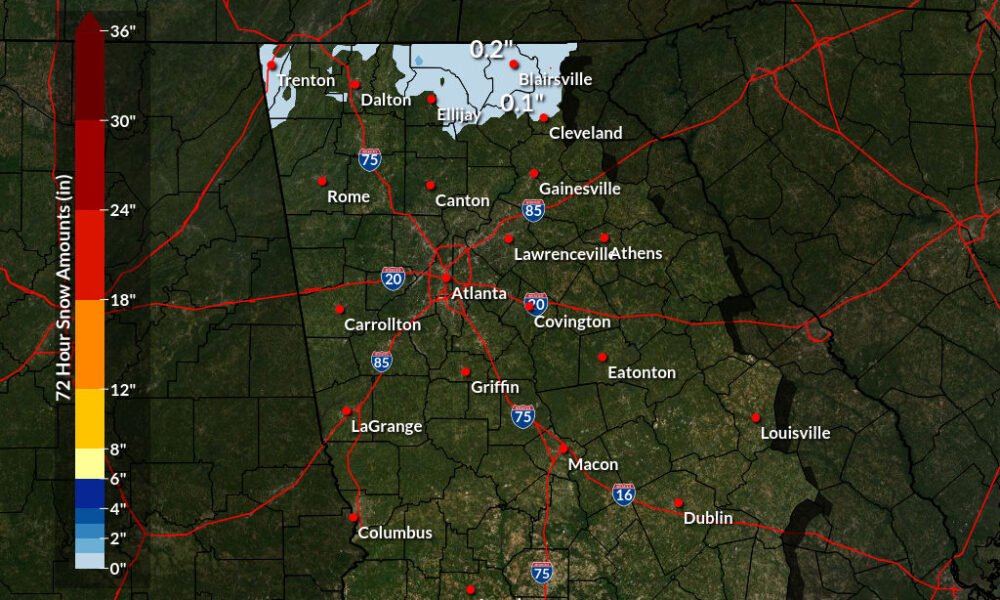 North Snow Potential Saturday Night