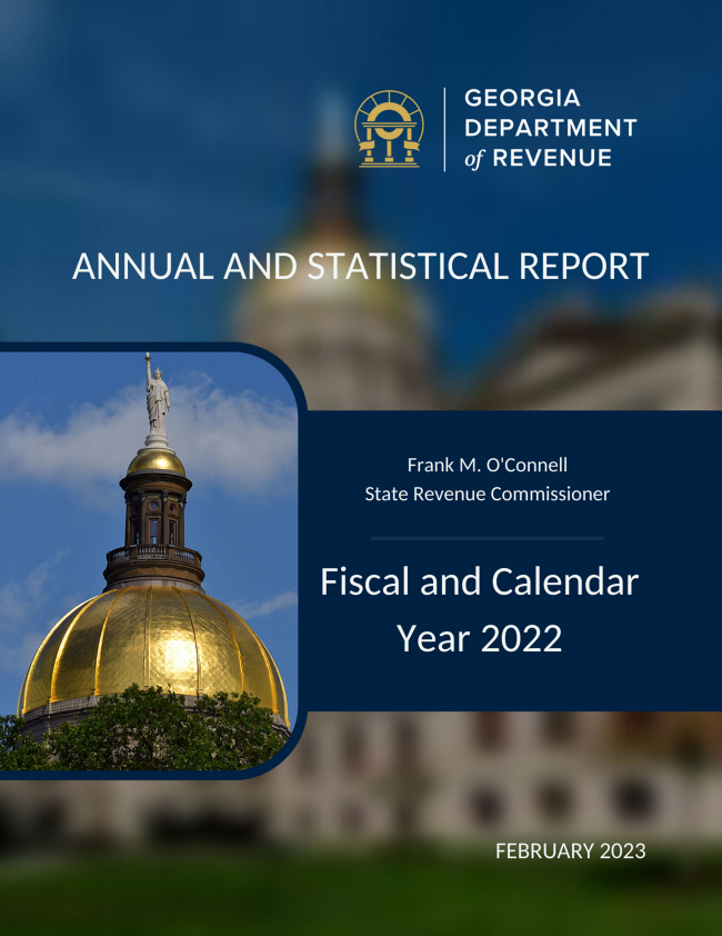 Ga Dept of Revenue Announces Release of Annual and Statistical Report