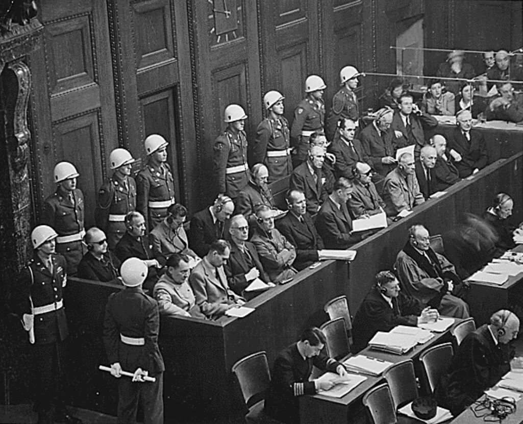 Nuremberg Trial- Looking down on defendants dock