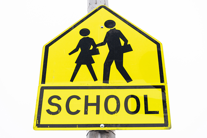 school sign